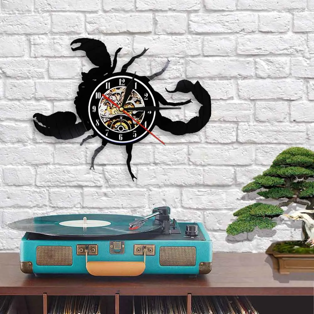 Настенные часы с изображением скорпиона и зодиака настенные со звездным знаком