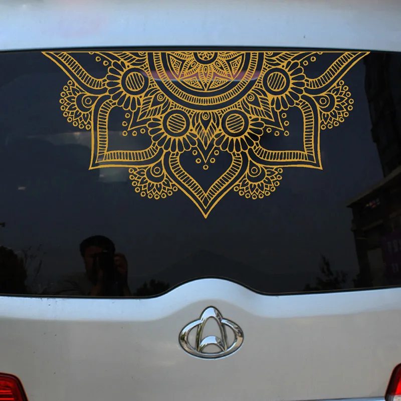 

Mandala Flower Decal Vinyl Waterproof Car Window High Quality Motorcycle Car Sticke Accessories Boot Art Pattern PVC