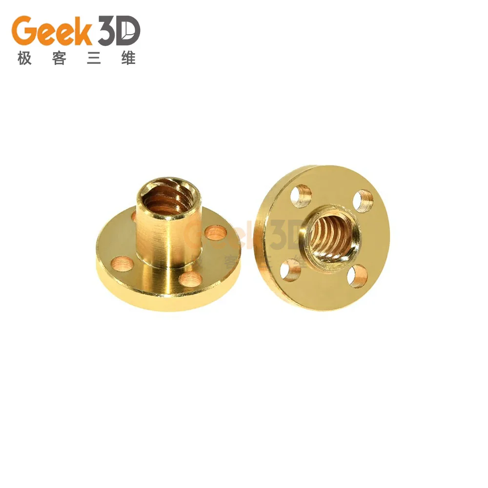 Geek 3D 8 винтовая гайка из латуни 22 мм гайки с фланцем для станка ЧПУ принтеры