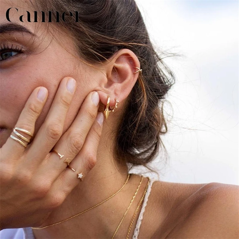 Милые серьги с застежкой INS ear bone из стерлингового серебра 925 пробы, геометрические круглые маленькие бусины, серьги-кольца для женщин, склад