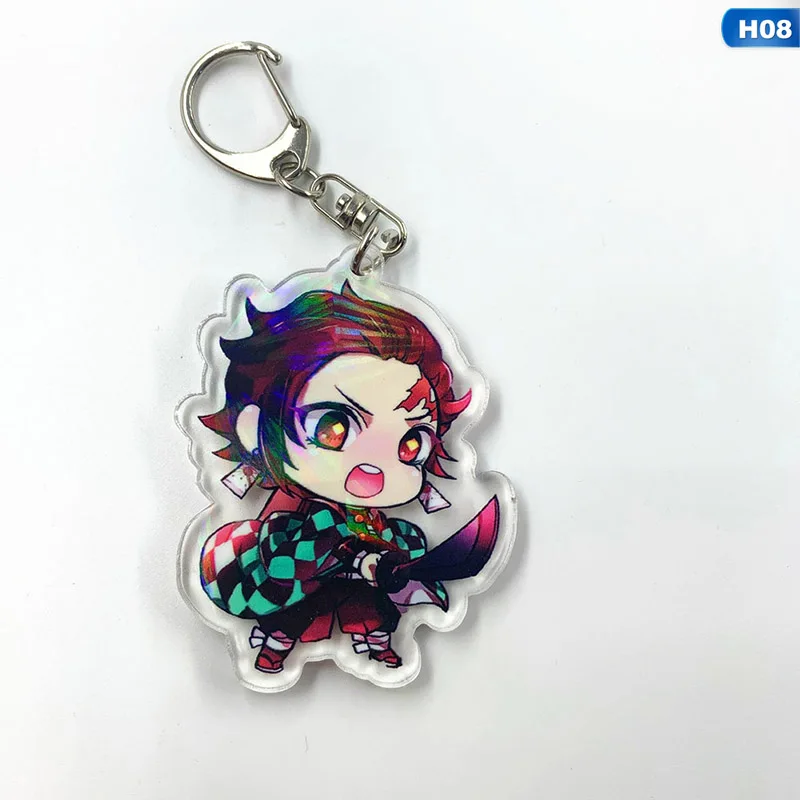 KEY5271H08 Аниме демон убийца: Kimetsu no Yaiba акриловый брелок для ключей Косплей Аниме Подарки - Цвет: KEY5271H08
