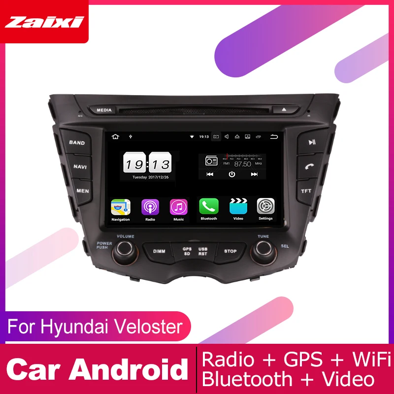 Автомобильный DVD плеер ZaiXi 2 DIN GPS навигатор Navi для Hyundai Veloster 2010 ~ 2013 мультимедийная