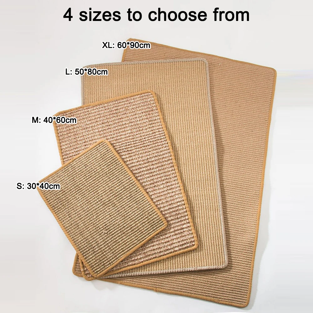 Когтеточка для кошек коврик из сизаля кошачья скребок ногтей кошки дерево