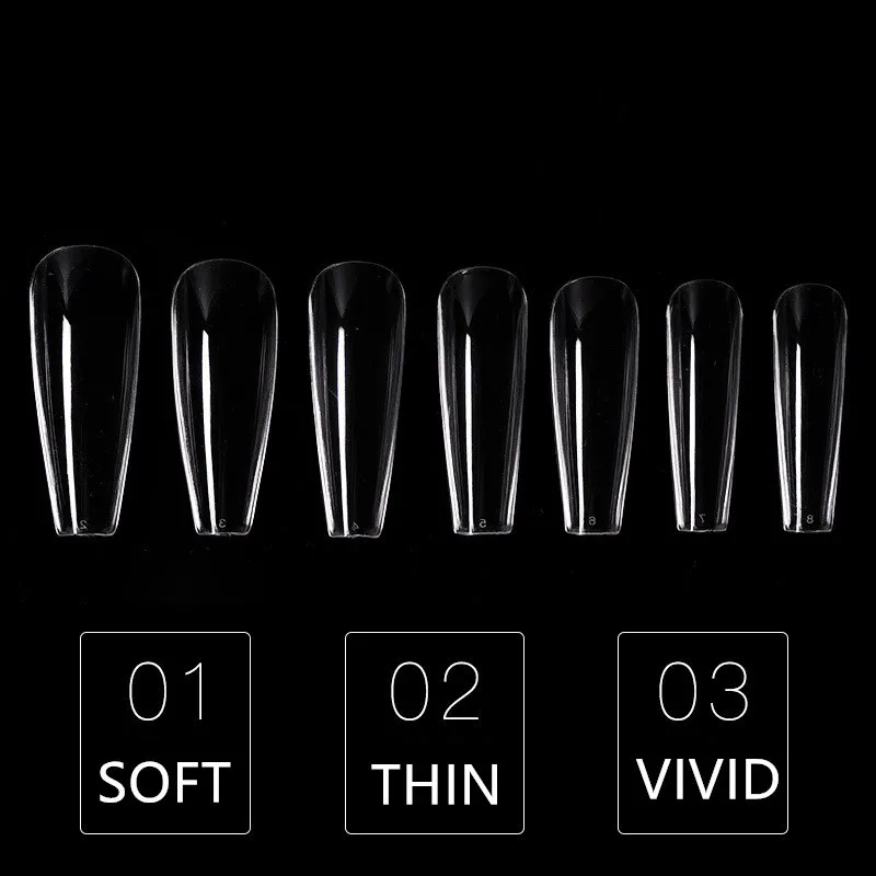 Полигель для ногтей с полным покрытием 100 шт. формы акриловые накладные ногти