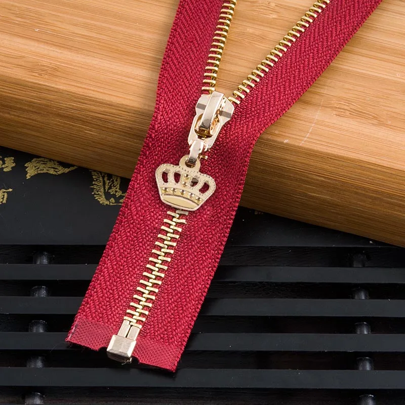 wineredgold85cm 1 шт. 85 см 120 см 5# Корона металлическая молния экологически чистое открытое пальто куртки застежки-молнии для шитья одежды молнии DIY ремесло KY964 - Цвет: wineredgold85cm