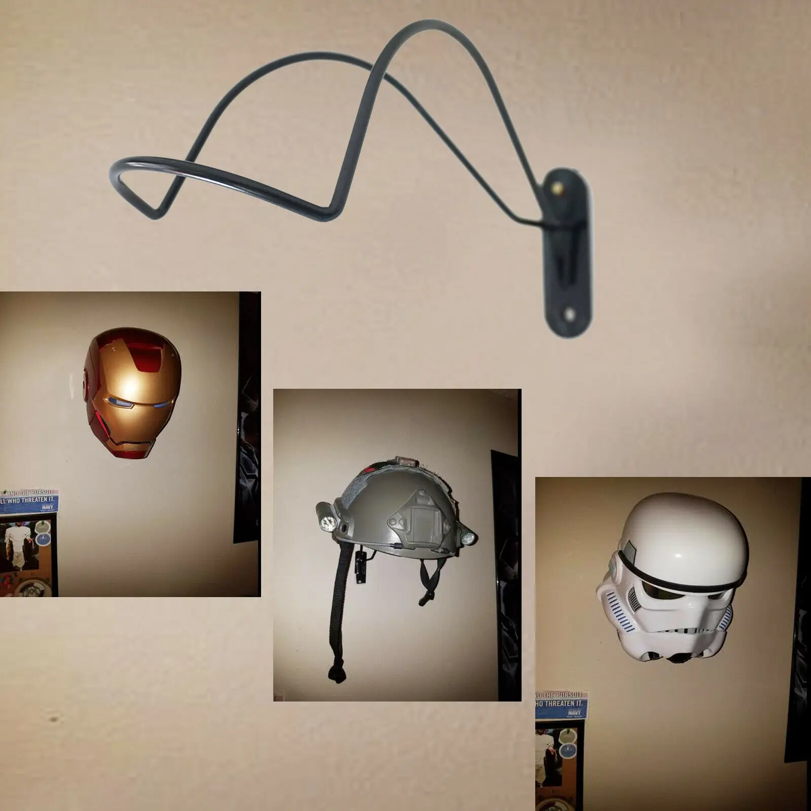 Настенный Футбол стойка для шлема или Железный человек шлем Скаут Trooper