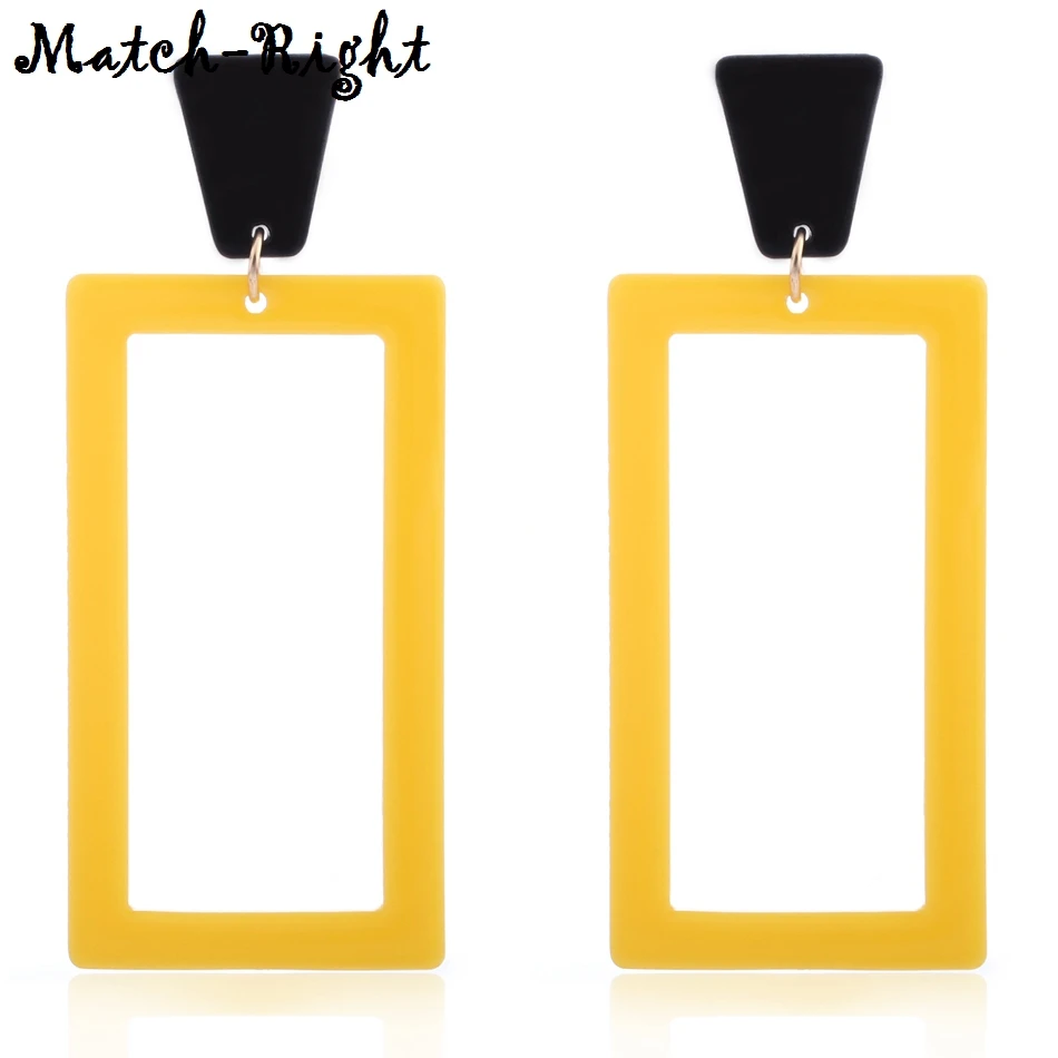 Женские акриловые летние Висячие серьги подвески для женщин геометрические