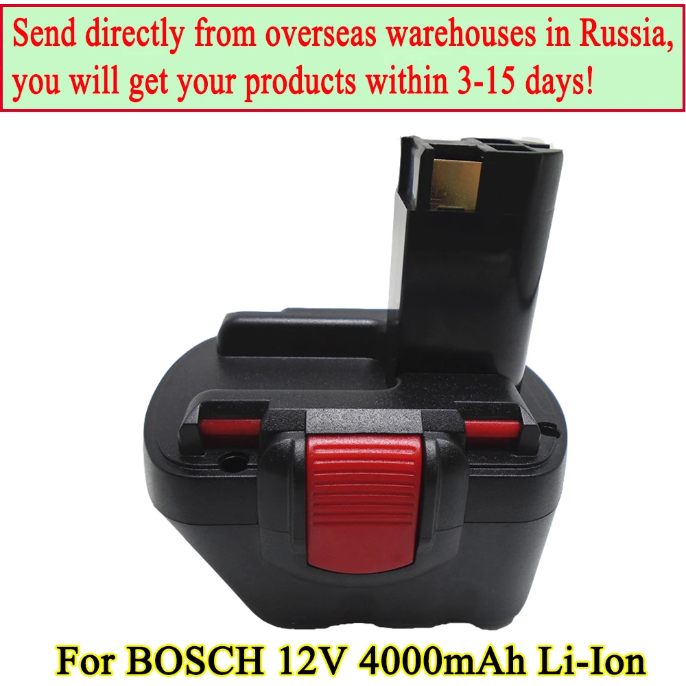 Для BOSCH 4000mAh 12 V Li Ion BAT043 GSR VE 2 GSB PSB BAT045 BTA120 2607335430 Аккумуляторная