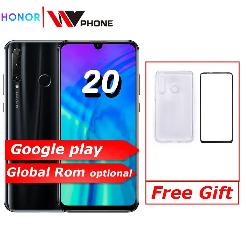 Оригинальный honor 20 lite Honor 20i мобильный телефон 6 21 дюймов Android 9 0 FM отпечаток лица