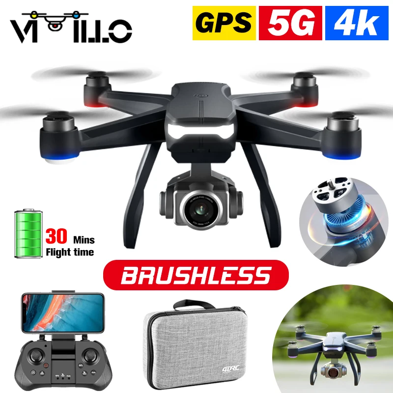 

F11 2021 New Quadcopter 4K HD Professional Camera 5G WIFI FPV Drone Image Transport Brushless Motor Foldable GPS Dron Toys