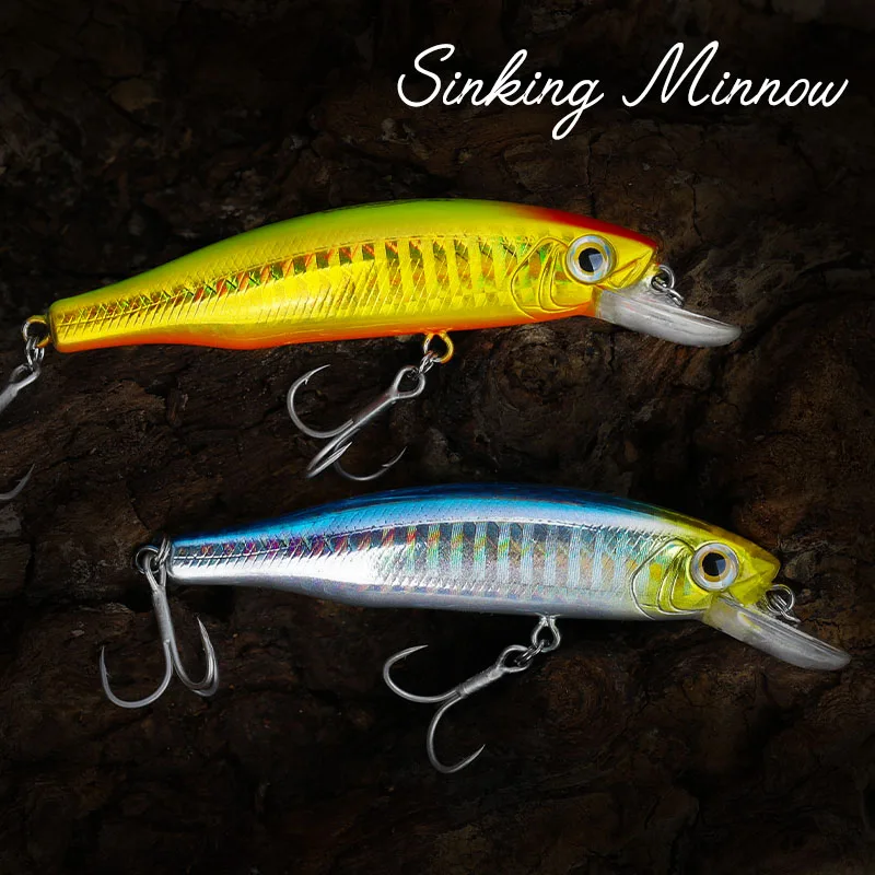 

TSURINOYA Fishing Lure DW19 80mm 14g Depth1.0m Sinking Minnow Fish Lure Hard Bait Articial Bait
