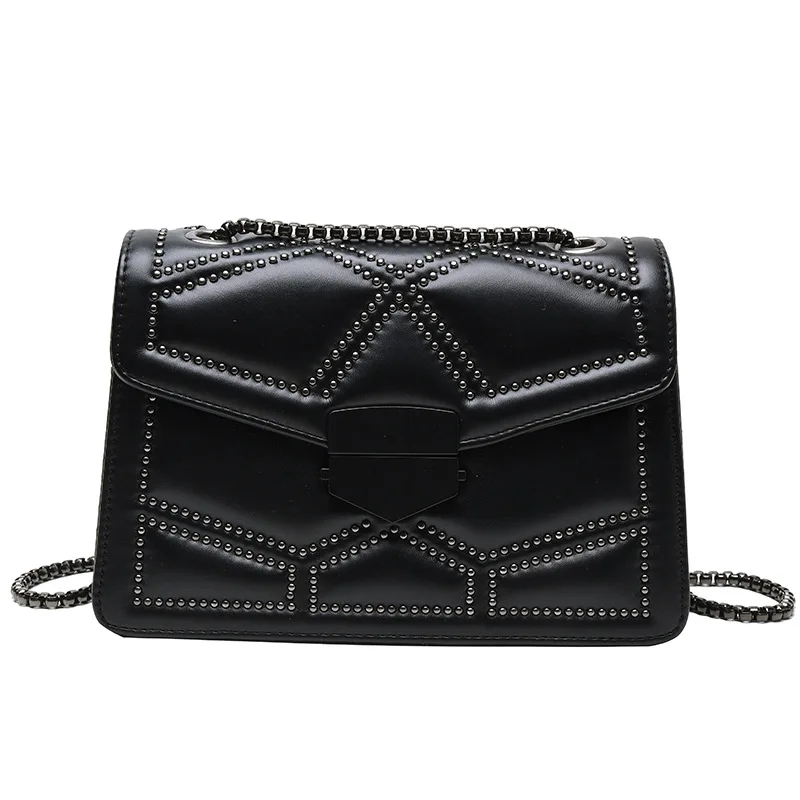 

Small CK handbags 2020 new trendy messenger bag chain bag shoulder fashion small square bag wild rivet bag