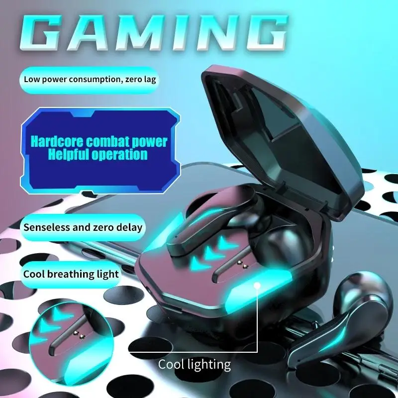 

High-end Tws Gaming Headset Bluetooth 5.1 Wireless Stereo cvc8.0 Noise Reduction Low Latency HD Call Professional Gamer Earphone