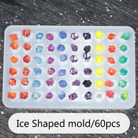 ice cube diamond shaped beading uv epoxy resin silicone molds 60pcs jewelry tool jewelry mold for making jewelry uv resin hard
