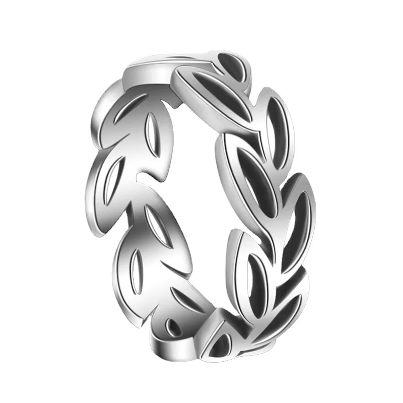 

Retro Craft Hollow Out Leaves Ring Fashion Women Silver Color Opening Adjustable Ring Elegant Charm Lady Cocktail Party Jewelry