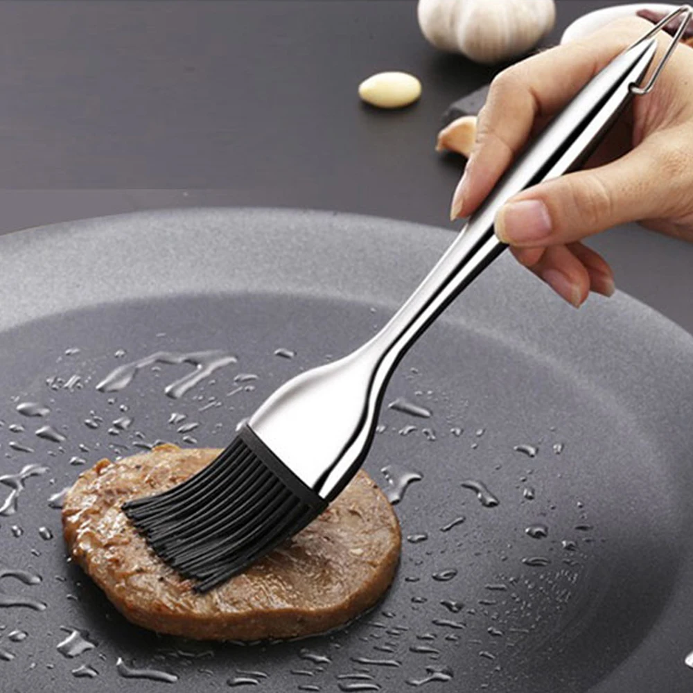 Кухонные аксессуары силиконовая масляная щетка кухонная кисть ручка из нержавеющей стали барбекю гриль для