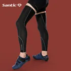 Велосипедные гетры Santic, черные солнцезащитные наколенники с защитой от УФ излучения для занятий спортом на открытом воздухе, бега, дорожного велосипеда, защита для ног для мужчин и женщин