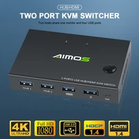 hdmi kvm switch 2 in 1 out 4k30hz with usb2 0 hub for pc monitor projector keyboard mouse