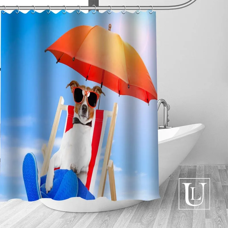 Креативная собачья занавеска для душа водонепроницаемая ванной ткань полиэстер