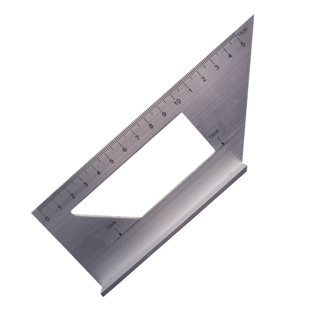 

Dropshipping Multifunctional Square 45/90 Degree Gauge Angle Ruler Measuring Woodworking Tool Clear standard scales