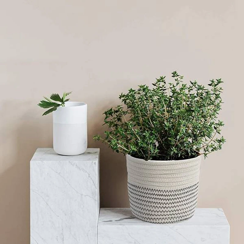 

3Pcs Wall Rope Baskets Cotton Rope Baskets Woven Baskets Storage Hanging Baskets for Organizing Round Baskets for Plants