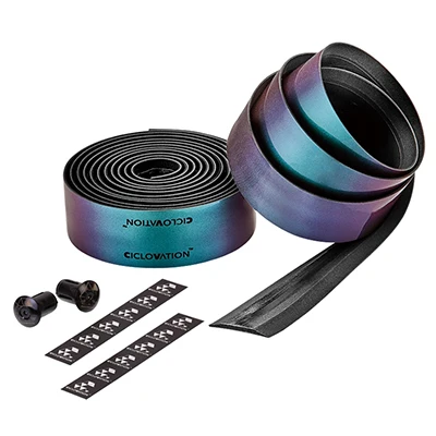 Blue Purple Новинка CICLOVATION усовершенствованная лента для руля дорожного велосипеда W/Leather Touch 3,5 мм Aurora противоскользящая Персонализированная лента - Цвет: Blue Purple