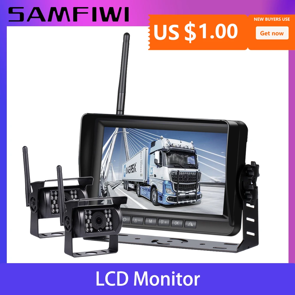 7-дюймовый беспроводной автомобильный монитор камера заднего вида экран для