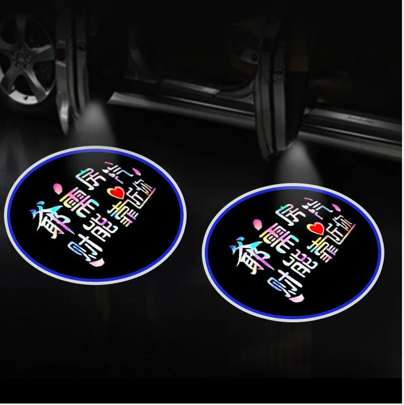 2 предмета светодиодный автомобильная лампа на дверь Добро пожаловать логотип