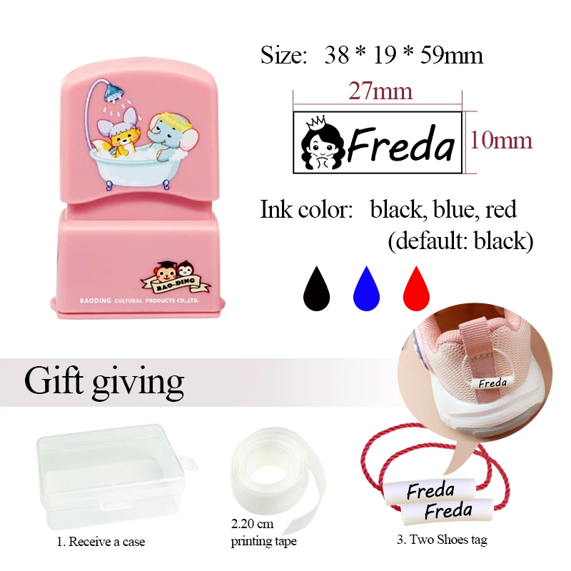 Изготовленный На Заказ детский штамп с именем сделай сам для детей печать на