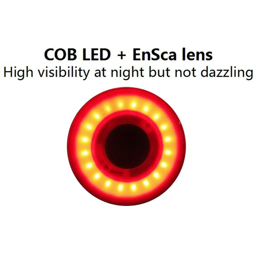 Мини велосипедный стоп сигнал интеллектуальный сенсорный задний фонарь USB