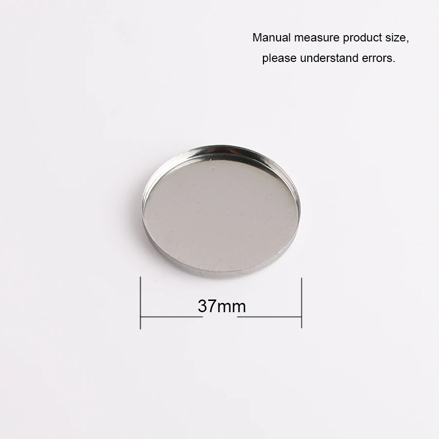 100 шт./лот 37 мм круглая магнитная Сковорода Из Нержавеющей Стали для теней макияжа