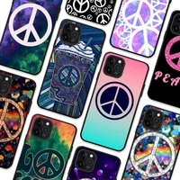 art peace symbols phone case for iphone 13 11 8 7 6 6s plus x xs max 5 5s se 2020 xr 11 pro diy funda