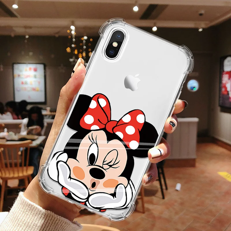 Противоударная подушка безопасности для чехол для телефона для iPhone 6 S 6 S Plus 7 8 Plus X XS XR 11 Pro Max 5 5S SE мягкий, симпатичный, из ТПУ чехол для Coque iPhone X чехол - Цвет: mini