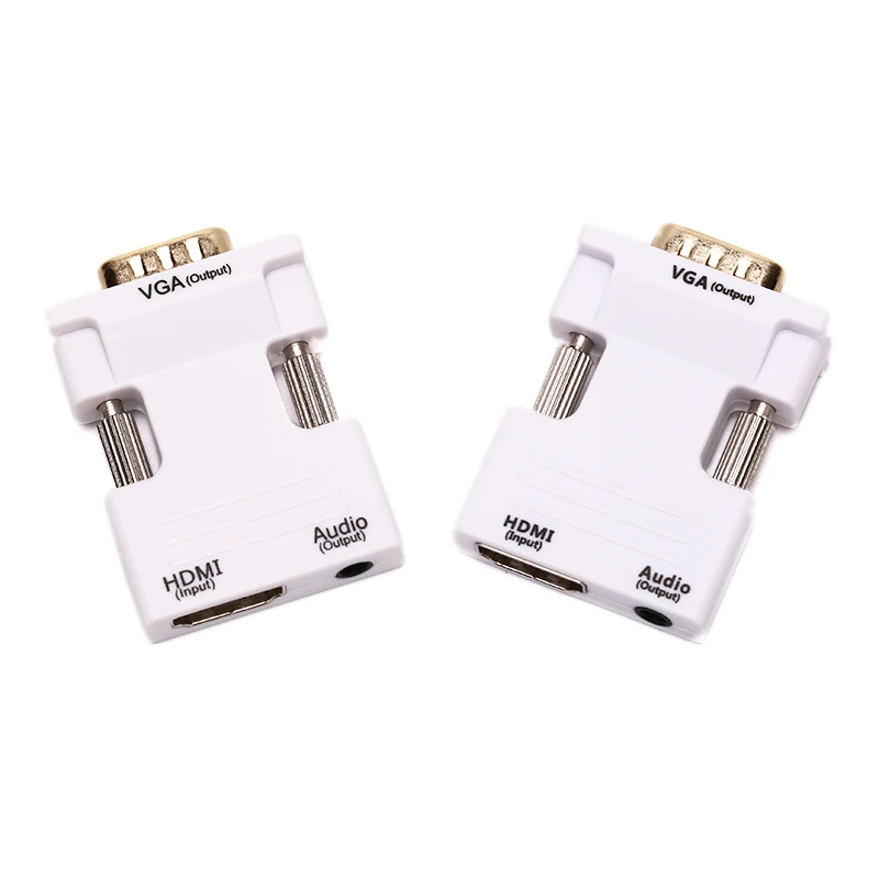 Адаптер VGA HDMI совместимый преобразователь Аудио и видеосигнала Full HD 1080P для