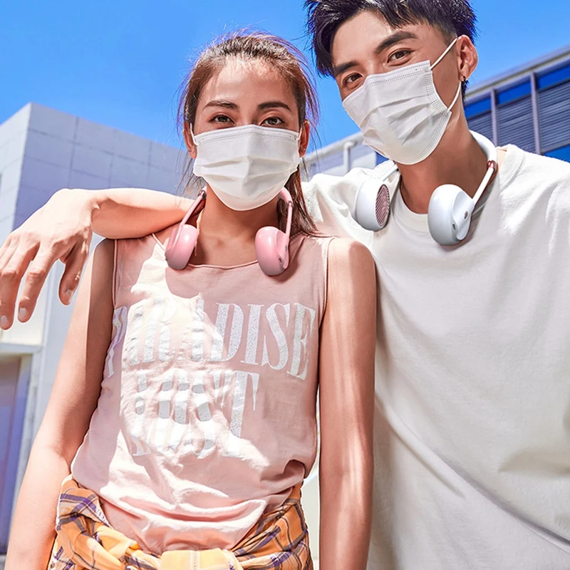 Портативный вентилятор с ремешком на шею для режима свободные руки подвесной USB