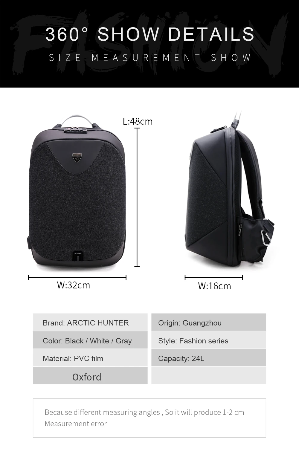 Рюкзак для ноутбука ARCTIC HUNTER School 15,6, мужской водонепроницаемый рюкзак Mochila, Повседневный, для путешествий, бизнеса, USB, рюкзак, мужская сумка, Противоугонный подарок
