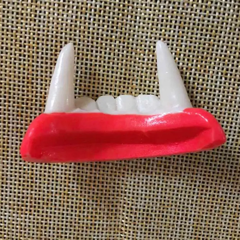 2 шт. Искусственные зубы рукава ужас Хэллоуин искусственная модель зубного