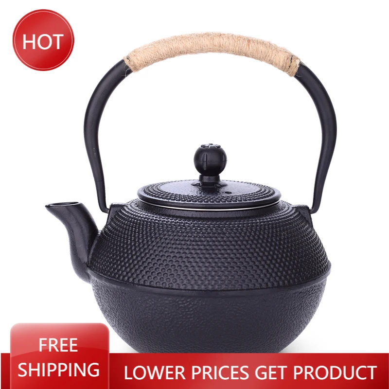 Большой винтажный Японский чугунный чайник набор для кипячения воды варочная