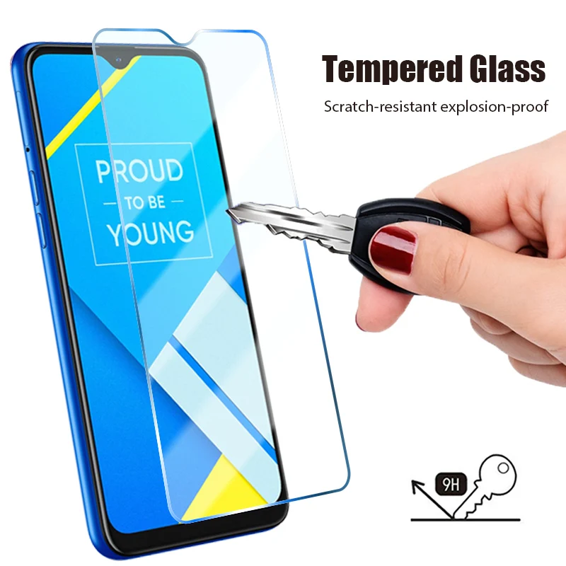 Vidrio templado de 3 piezas para Realme XT C3 GT neo C11 C17 C21 X50M X2 Pro 5G, protector de pantalla para Realme 7 8 Pro 6 5G 6i X7 7i, vidrio templado-1