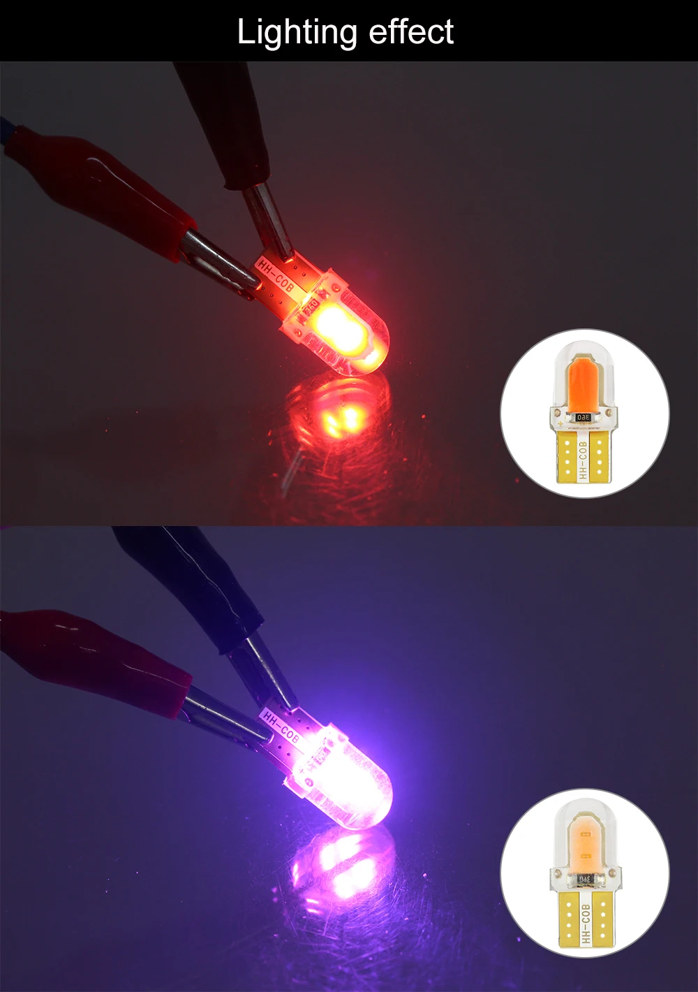 T10 COB ошибок T10 w5w led 194 с can-bus кремнезема Авто габаритный фонарь лампы 8SMD 12V 3W 180LM 6500k багажник автомобиля inteior огни