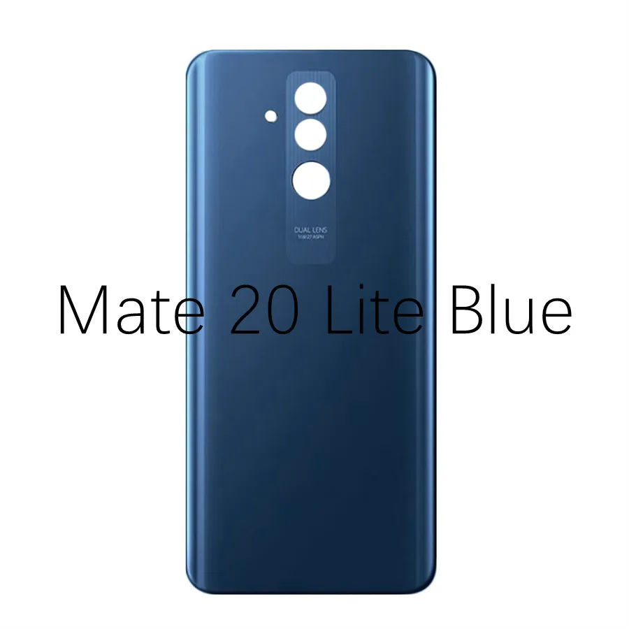 Для huawei mate 20 Lite Крышка для батареи Задняя стеклянная панель Задняя Дверь Корпус чехол для huawei mate 20 Pro крышка для батареи mate 20 окно - Цвет: Mate20 Lite Blue