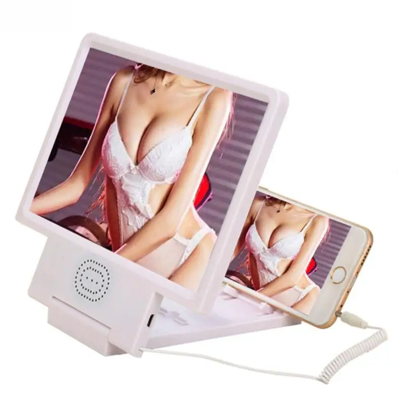 

Mobile Phone 3D Screen Amplifier Magnifying Glass HD Stand For Video Folding Enlarged HIFI Sound Stand Video Screen Amplifier