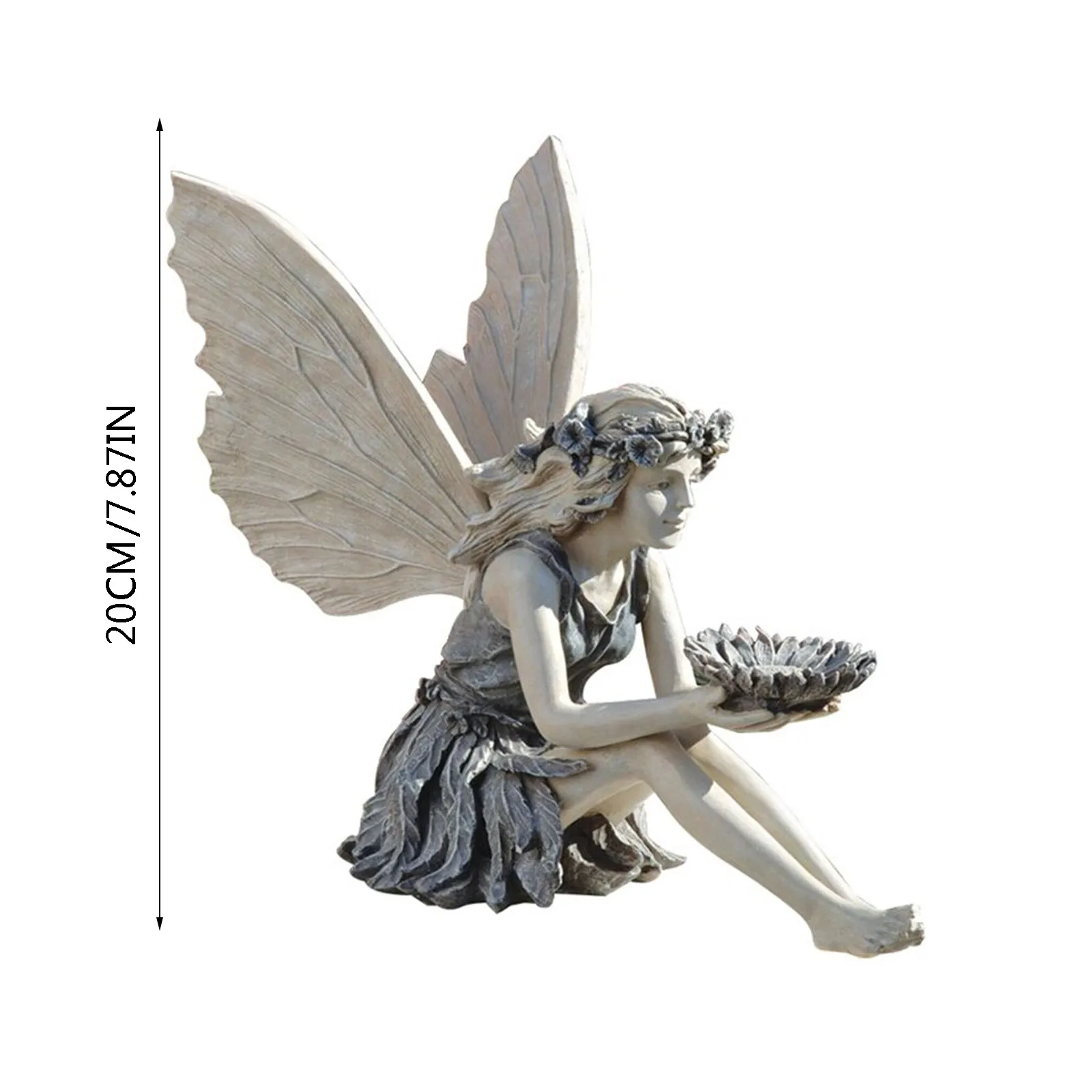 

Fairy Statue Beautiful Angel for Sculpture Realistic Figure Ornament Stone Garden Yard Art Outdoors Indoor Decoration