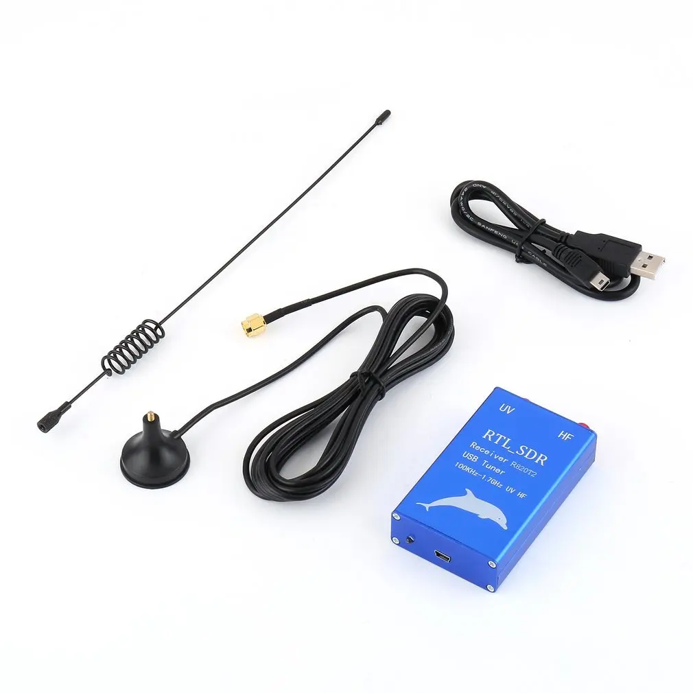 RTL.SDR USB тюнер приемник RTL2832U + R820T2 радио 100KHz 1 7 GHz UHF VHF UV HF RTL SDR CW DSB LSB AM FM работает с