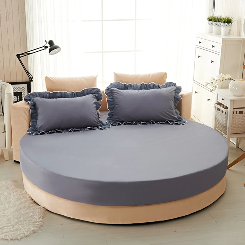 Наволочка на кровать в европейском стиле с круглым подолом однотонное покрывало