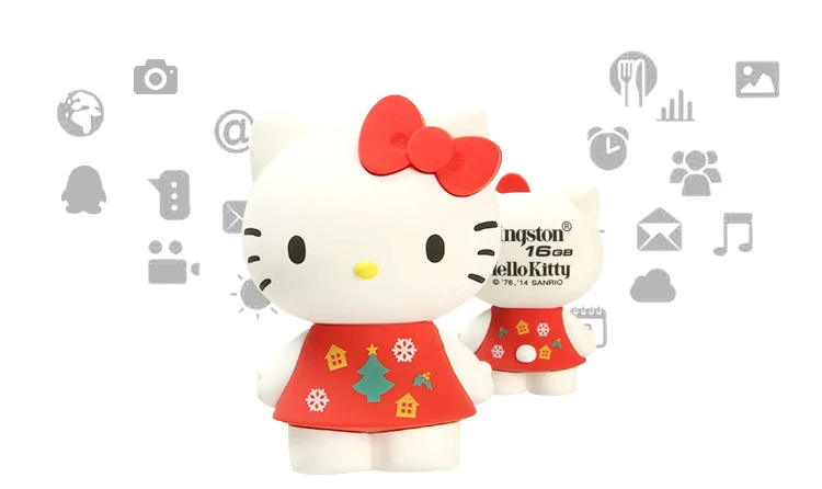 Kingston флэш-накопитель 16GB hello kitty мультяшный флеш-накопитель