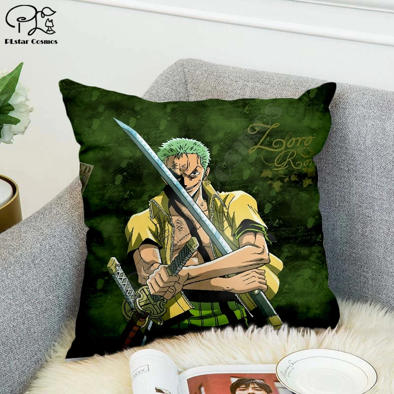 

Anime Luffy One Piece 3D printed Polyester Decorative Pillowcases Throw Pillow Cover Square Zipper Pillow cases dropshipping
