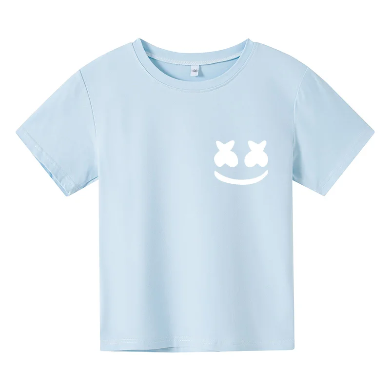 

2021 New Summer Children's Short-sleeved T-shirt Boys and Girls Tops Cotton Round Neck Children's Clothing