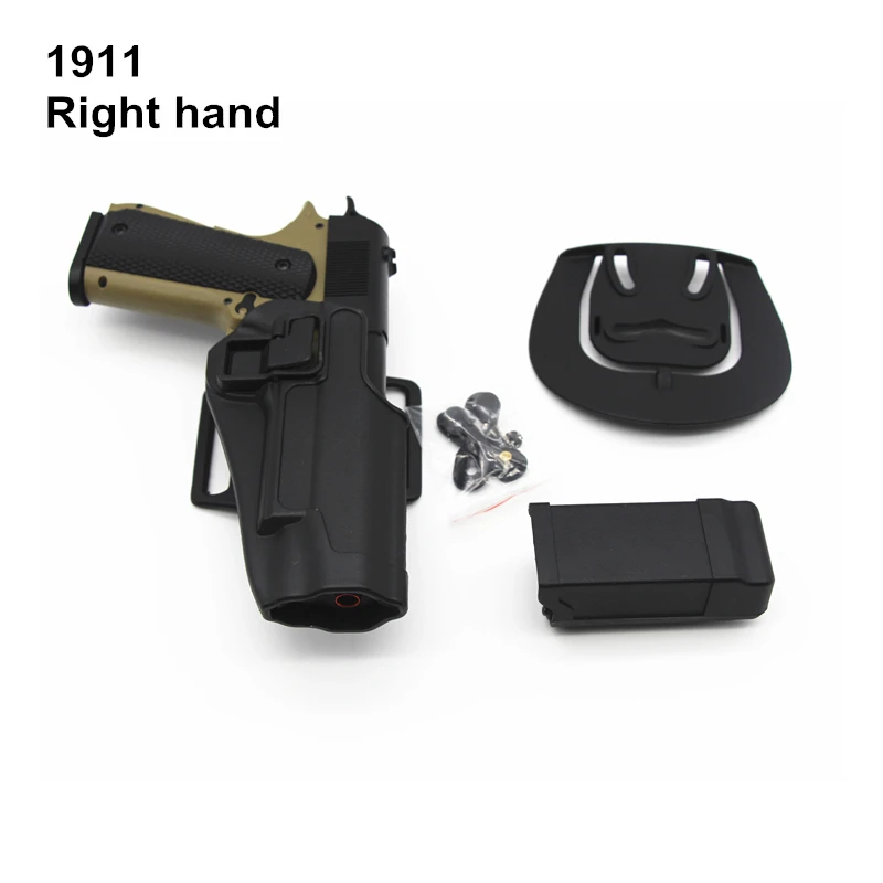 

Airsoft Tactical Holster for CQC Left Hand Waist Gun Holster fits Colt 1911 with Belt Paddle Loop