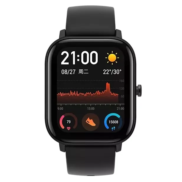 Black Глобальная версия Amazfit GTS мужские Смарт-часы 1,6" retina дисплей водонепроницаемые Смарт-часы 14 дней батарея управление музыкой черный Firday - Цвет: Black